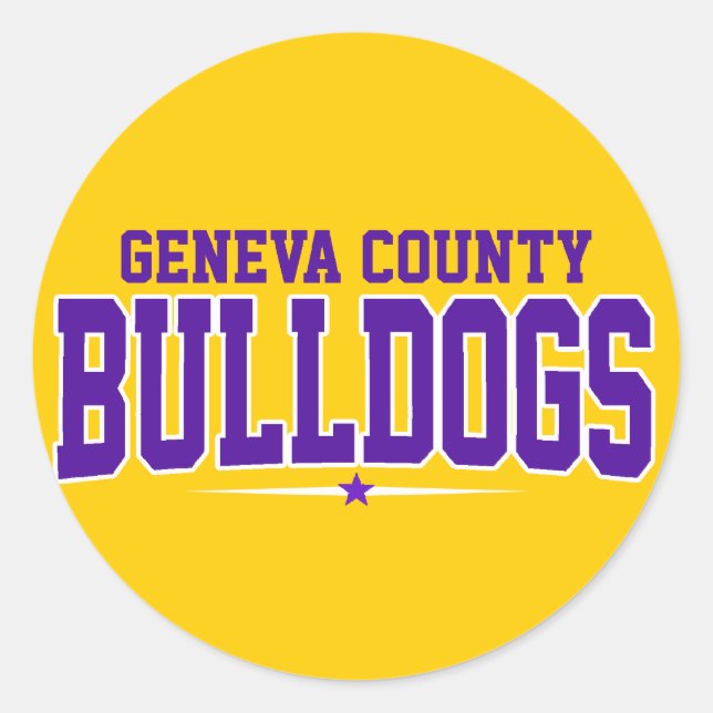 Genfer Landkreis High School, Bulldogs Runder Aufkleber (Vorderseite)