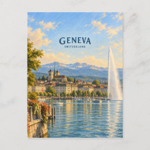 Genfer malerische Reise Kunst Postkarte