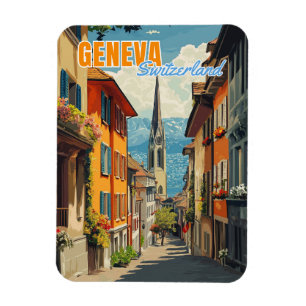 Genfer Schweiz Alpen Magnet