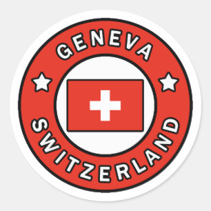 Genfer Schweiz Runder Aufkleber