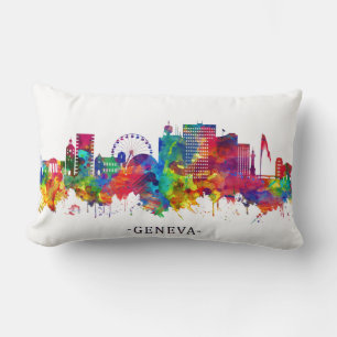 Genfer Schweiz Skyline Lendenkissen