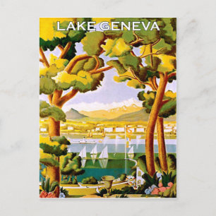 Genfer See Postkarte
