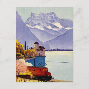 Genfer See Reise Postkarte