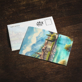 Genfer See Watercolor Postkarte