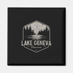 Genfer See Wisconsin Outdoor Vintage  Magnet