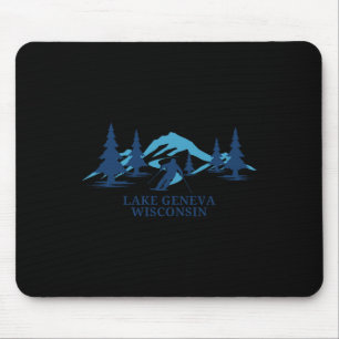 Genfer See Wisconsin Ski Resort Skifahren Skifahre Mousepad