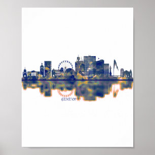 Genfer Skyline Poster