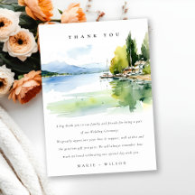 Genfersee Schweiz Aquarell-Landschaft Hochzeit