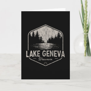 Genfersee Wisconsin Outdoor Vintage Karte