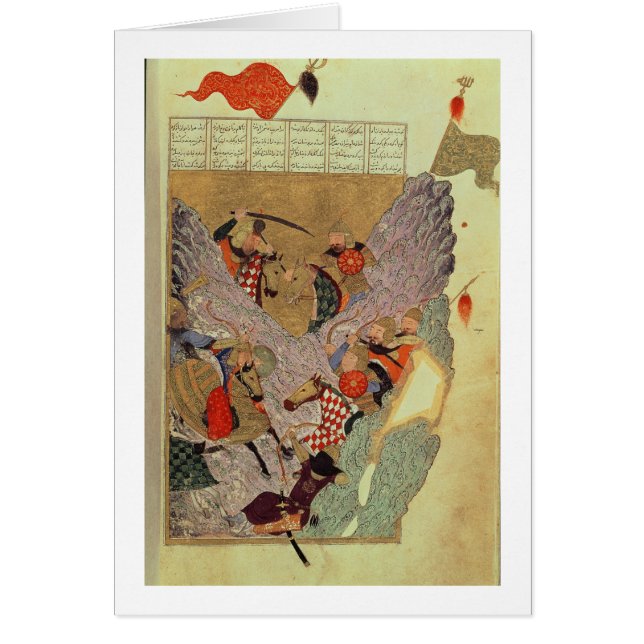 Genghis Khan (c.1162-1227) combattant les Chinois (Devant)