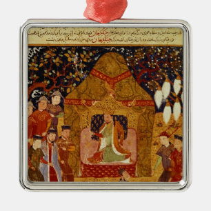 Genghis Khan in seinem Zelt durch Rashid AlLärm Silbernes Ornament