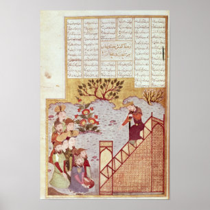 Genghis Khan, welche zu einer Versammlung spricht Poster