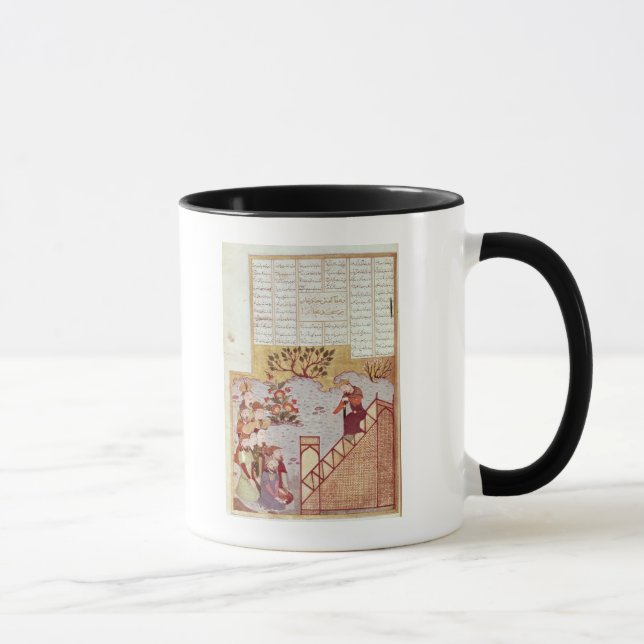 Genghis Khan, welche zu einer Versammlung spricht Tasse (Rechts)