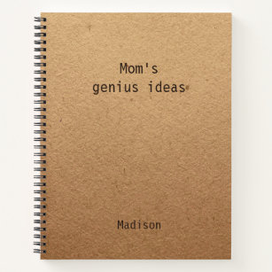 Geniale Ideen der Mama Funny Personalisiert Notizbuch