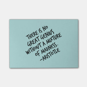 Geniale Mischung aus Madness Aristoteles Inspirati Post-it Klebezettel