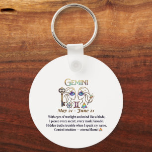 Genialer Zwillinge-Zodiak-Kunstgeschenk Schlüsselanhänger