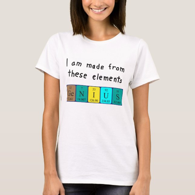Geniales Periodenname-Shirt T-Shirt (Vorderseite)