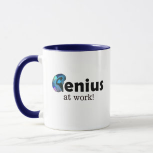 Génie au travail, Tasse de bureau avec texte perso