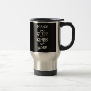 Génie au travail tasses de couleurs personnalisé