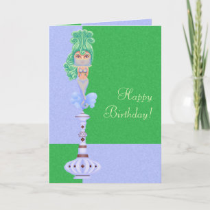 Genie auf einer Flasche Karte