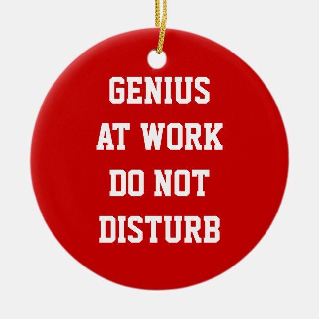 Genie bei der Arbeit stören nicht Keramikornament (Vorne)