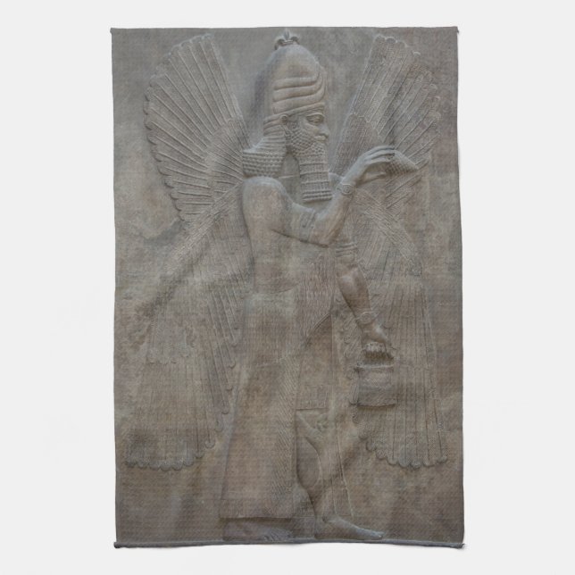 Genie Benisseur von Assyria und mesopotamianischer Geschirrtuch (Vertikal)