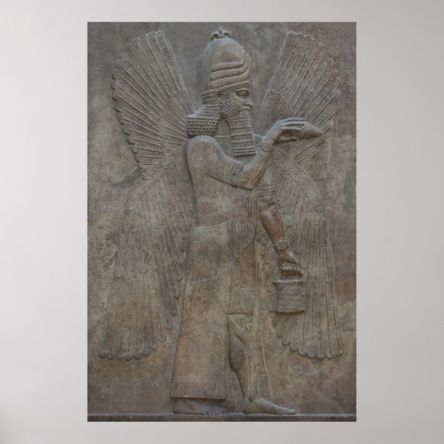 Genie Benisseur von Assyria und mesopotamianischer Poster (Vorne)