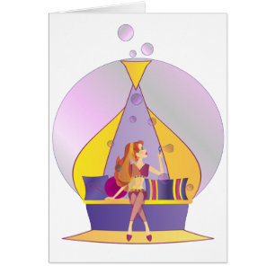 Genie Blows Bubbles Card