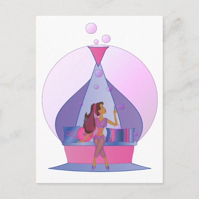 Genie Blows Postkarte (Vorderseite)