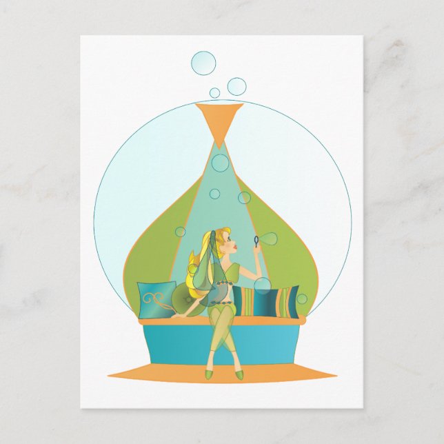 Genie Blows Postkarte (Vorderseite)