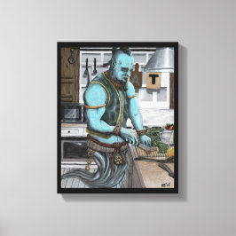 Genie Cooking Kitchen Magic Fantasy Canvas Print Leinwanddruck