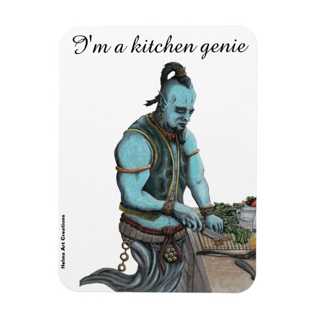 Genie Cooking Kitchen Magic Refigerator Magnet (Vertikal)