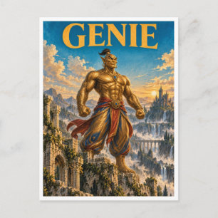 Genie, Gothic Fantasy Monster Postkarte