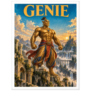 Genie, Gothic Fantasy Monster Postkarte