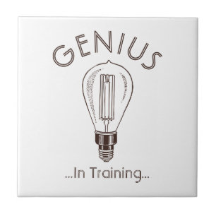 Genie in der Trainings-Antiken-Glühlampe Fliese