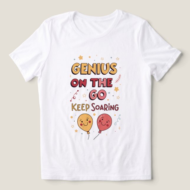 "Genie in Motion: Behalt Hoch steigen" Tri-Blend Shirt (Design Vorderseite)
