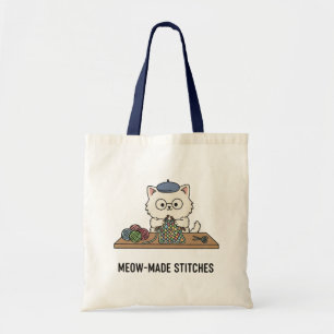 Genie Katzen stricken "Meow-Made" Geschenkdesign Tragetasche