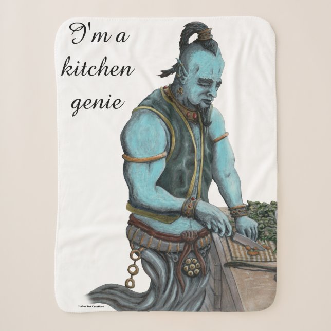 Genie Koch Kochen Magie Fantasie Kunst Andalusien Sherpadecke (Vorderseite)