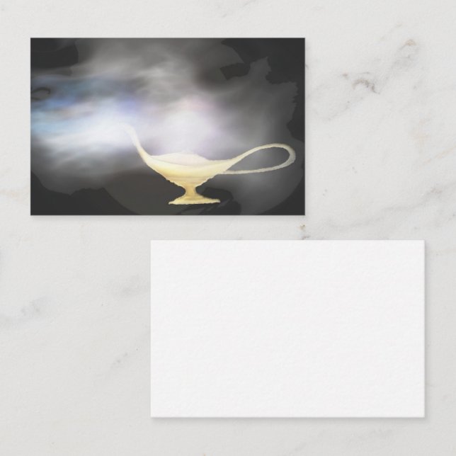 Genie Lamp Smoke Magic Magic Business Card Visitenkarte (Vorne/Hinten)