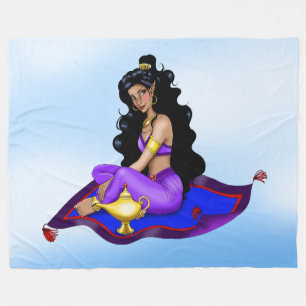 Genie Magic Carpet Lampe Blauer Himmel Fleecedecke
