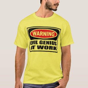 GÉNIE MAUVAIS d'avertissement au T-shirt des