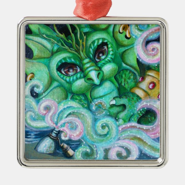 "Génie ornement dans bouteille" (Devant)