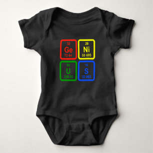 Genie Periodensystem der Elemente Wissenschaft Baby Strampler