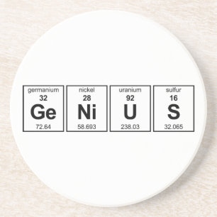 Genie-Periodensystem Sandstein Untersetzer
