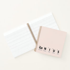 'Genie' Periodensystem - Sanftes Rosé-Beige Notizbuch