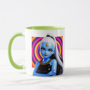 Genie Prinzessin Tasse Glänzende Fantasy-Portrait