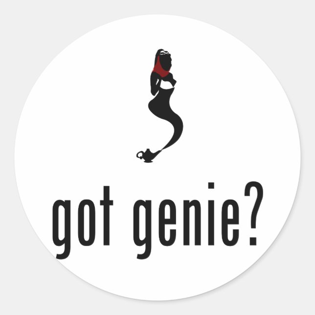 Genie Runder Aufkleber (Vorderseite)