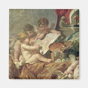 Genie, welches die Künste, 1761 unterrichtet Magnet
