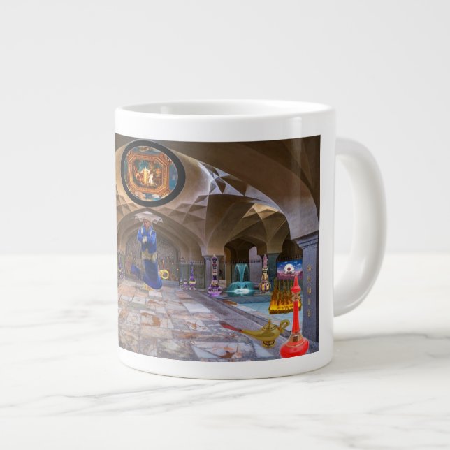 Genie Wünsche Jumbo-Tasse (Vorderseite Rechts)
