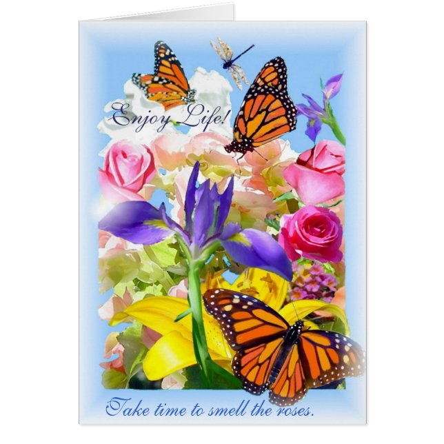 Genieße das Leben!Karte (Vorne)